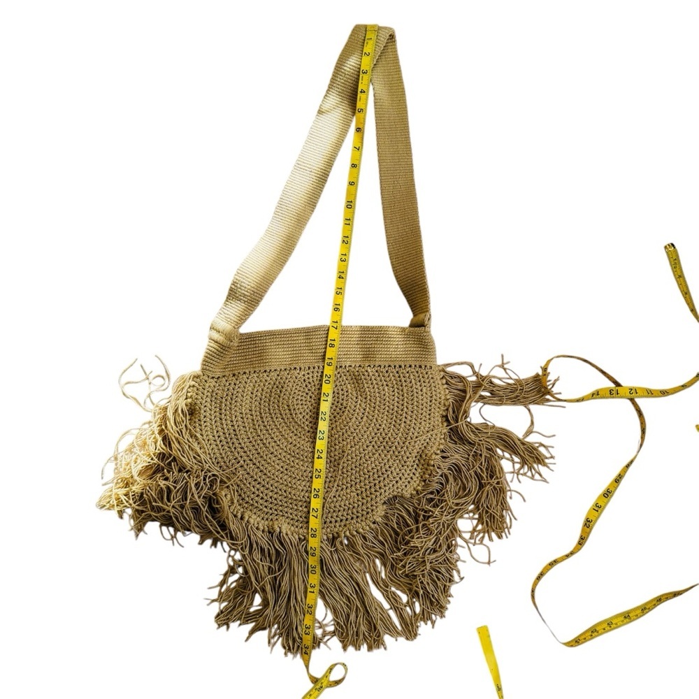Soraya Hennessy cotton handwoven fringe boho crossbody bag NEW - Picture 6 of 16
